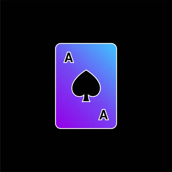 Ace Spades Blue Gradient Vector Icon Vector Graphics