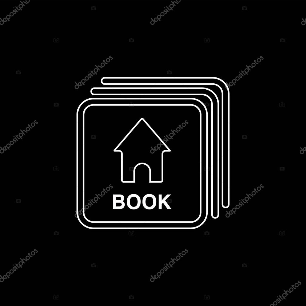 Baby Flash Cards With Book Image blue gradient vector icon