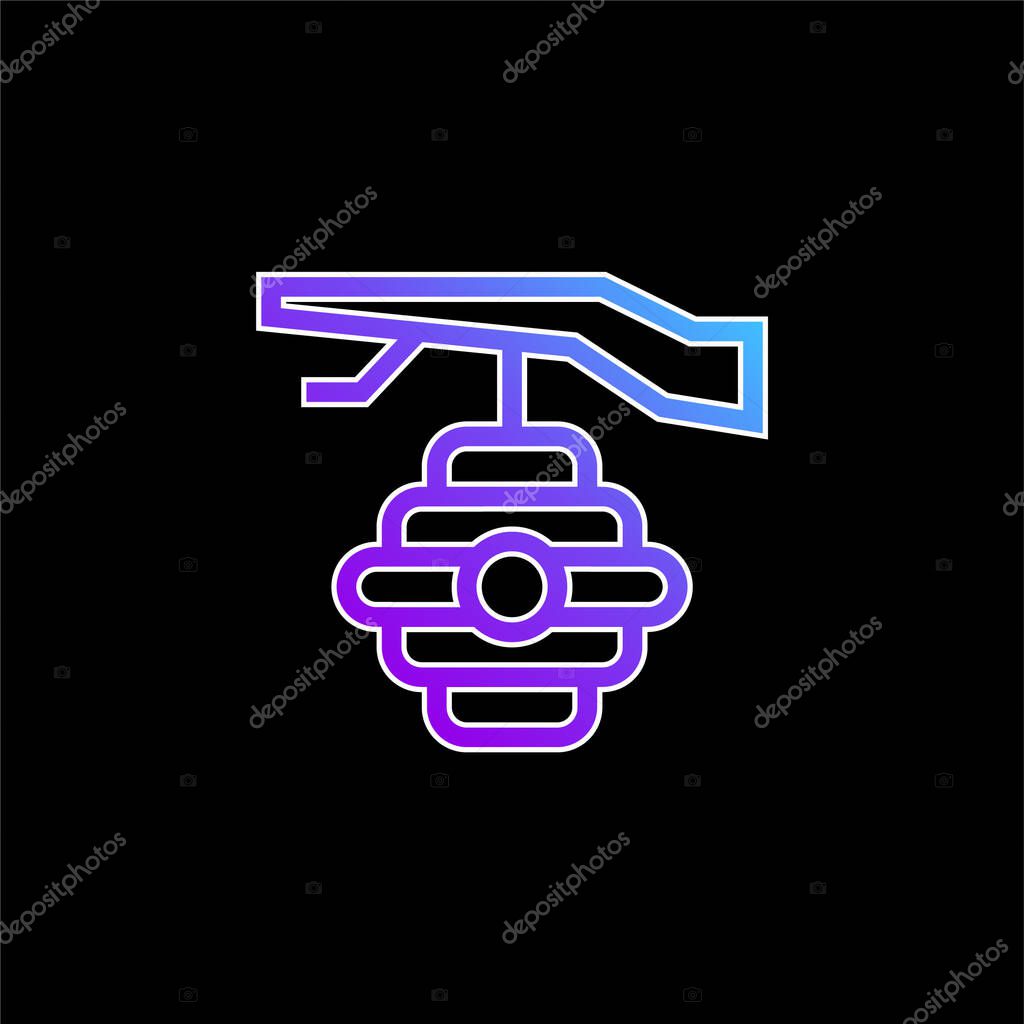 Beehive blue gradient vector icon