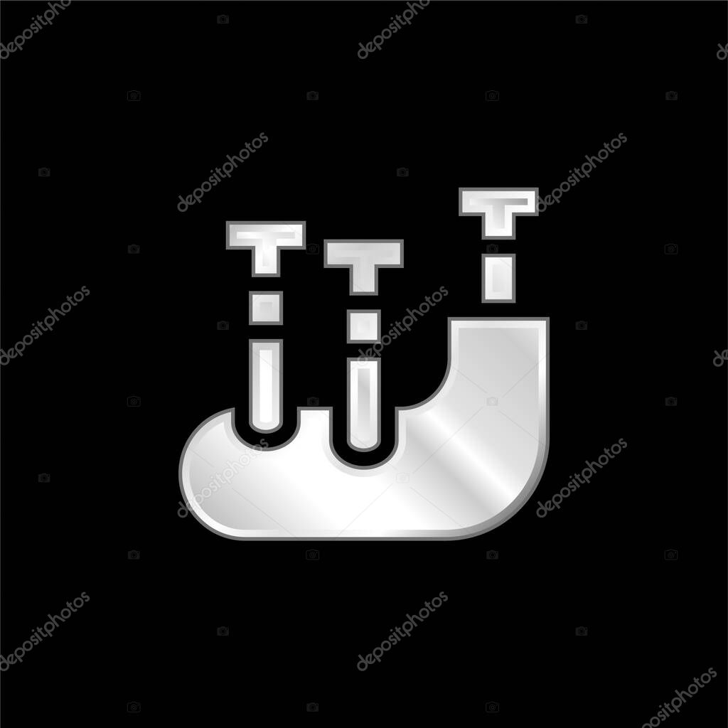 Bagpipes silver plated metallic icon