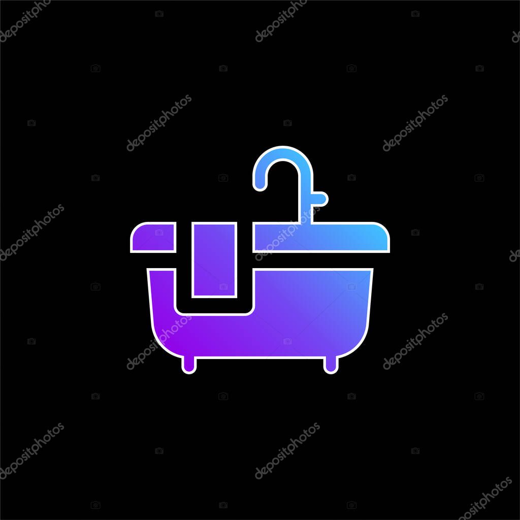 Bathtub blue gradient vector icon