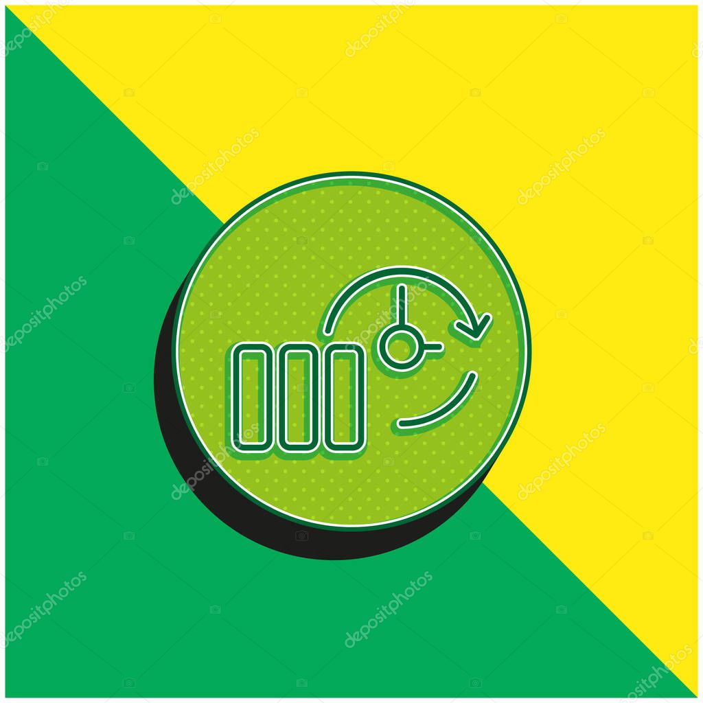 Backup Thin Outline Symbol In A Circle Green and yellow modern 3d vector icon logo