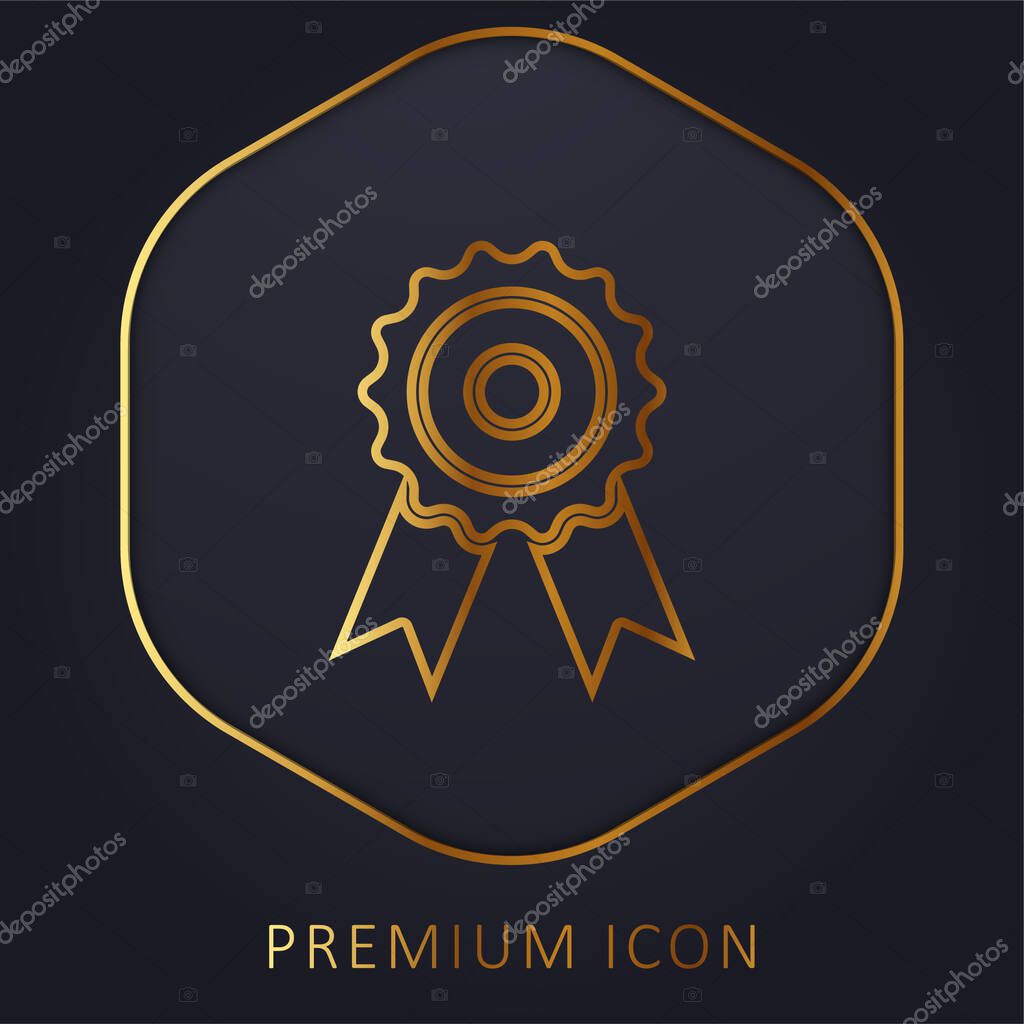 Award golden line premium logo or icon