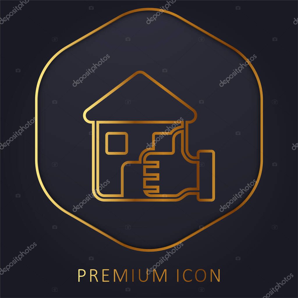 Best Choice golden line premium logo or icon