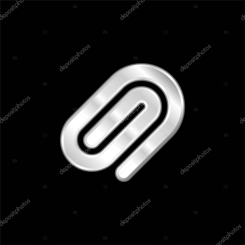 Attach silver plated metallic icon