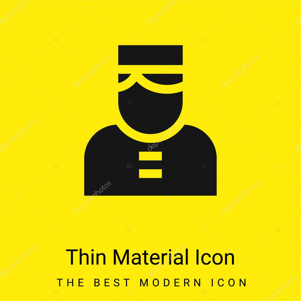Bellboy minimal bright yellow material icon