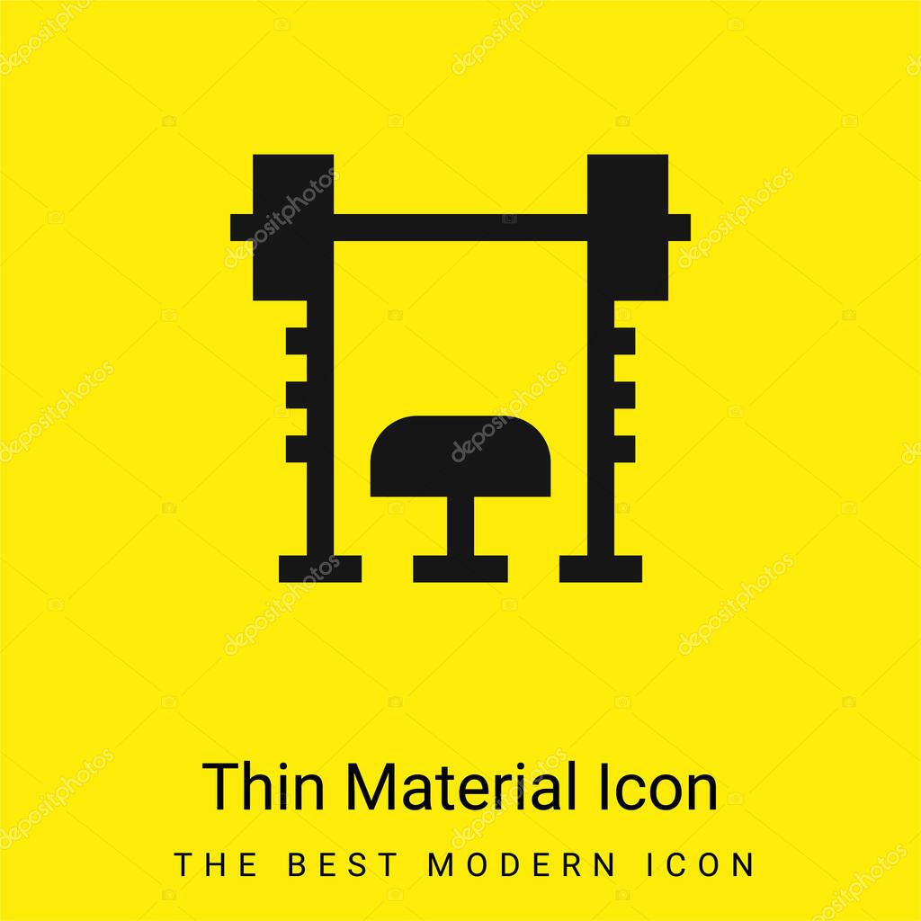 Bench minimal bright yellow material icon