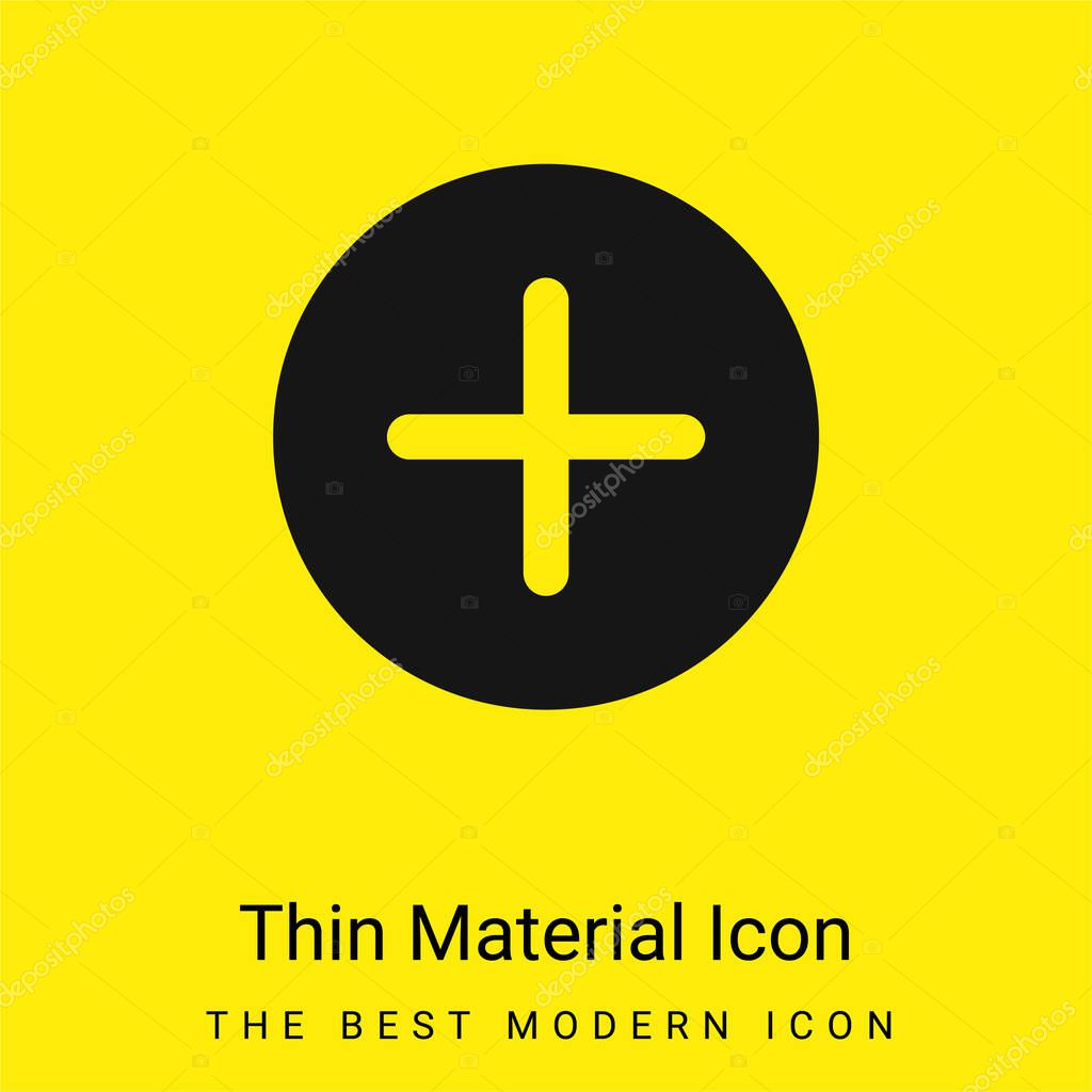 Add minimal bright yellow material icon