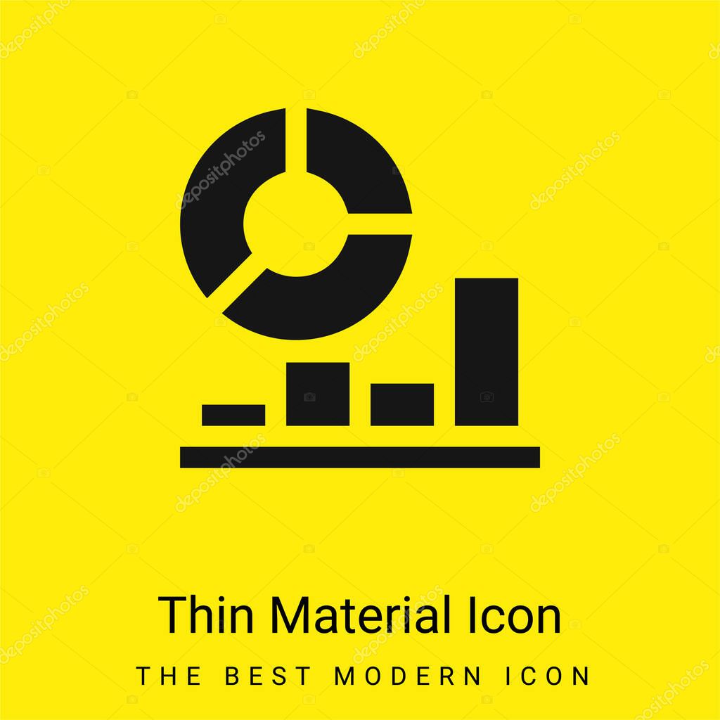 Analysis minimal bright yellow material icon