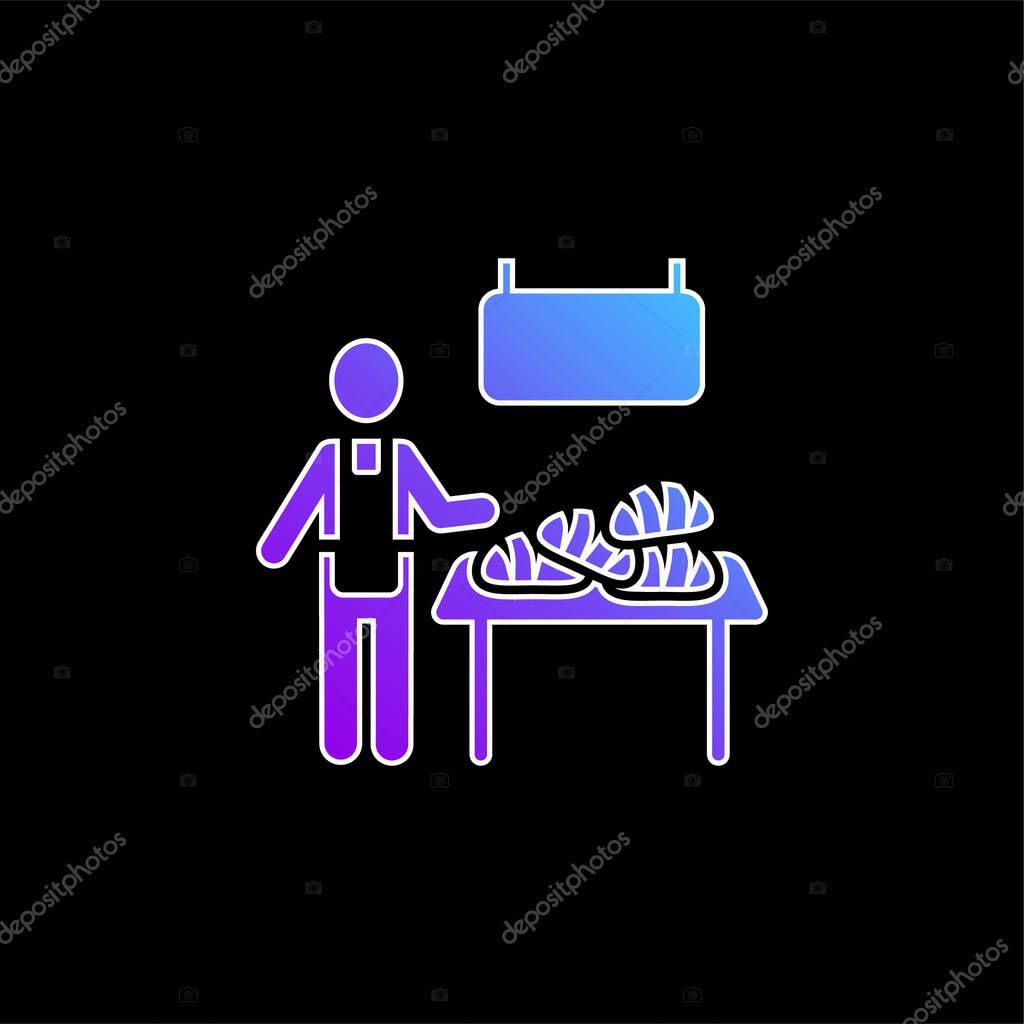 Bakery Vendor blue gradient vector icon