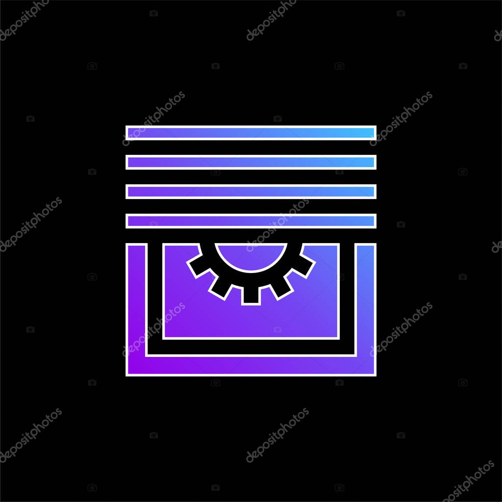 Blinds blue gradient vector icon