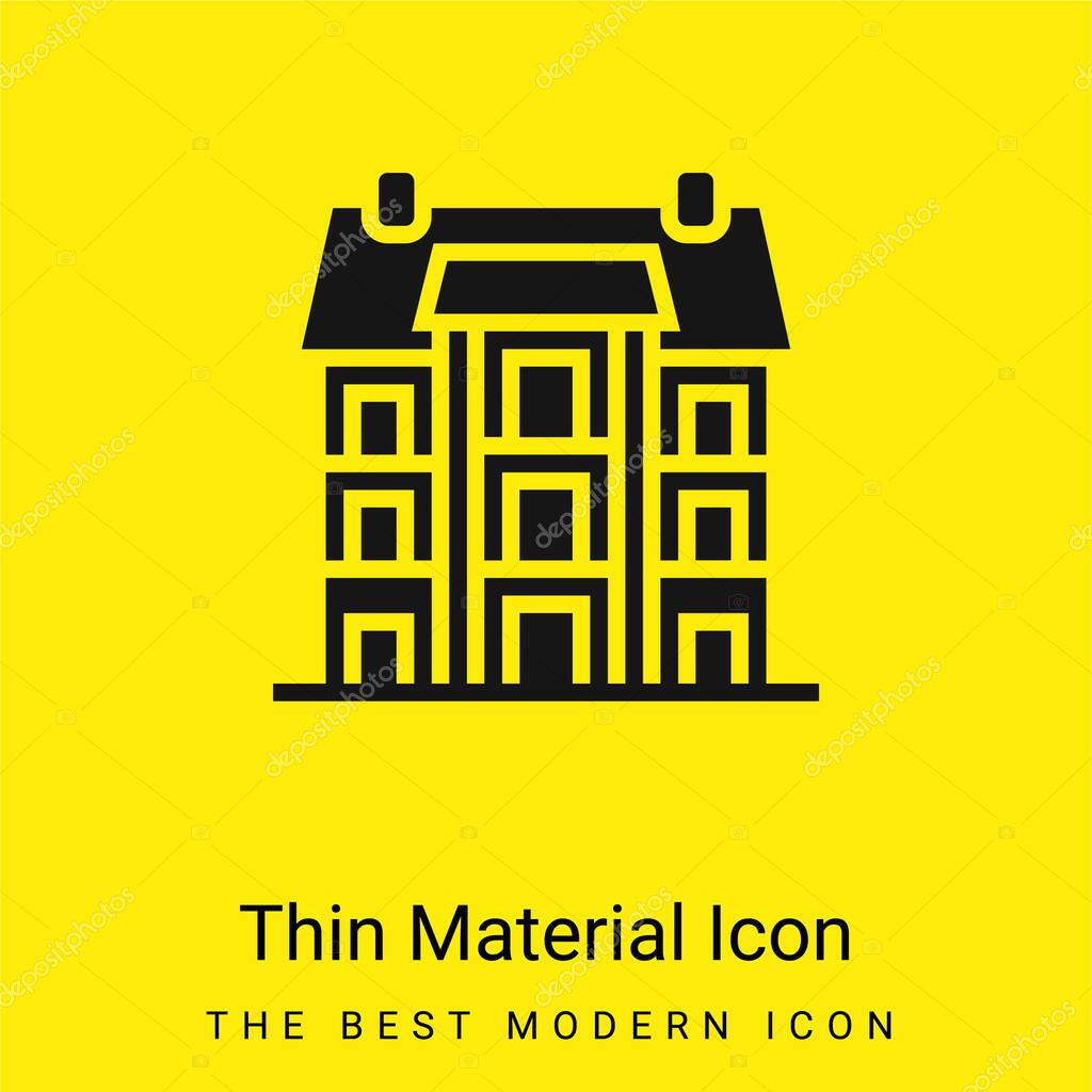 Apartment minimal bright yellow material icon