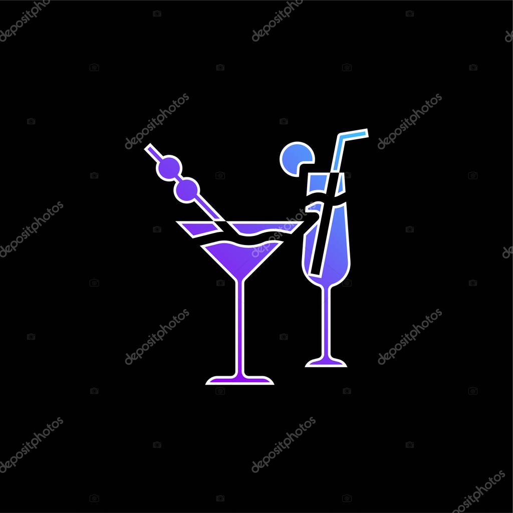 Beverage blue gradient vector icon