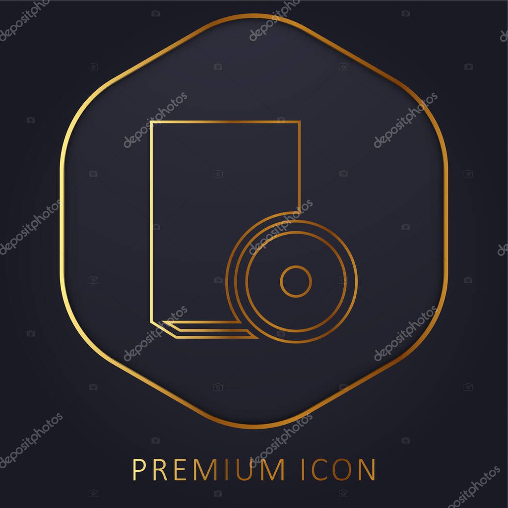Book golden line premium logo or icon
