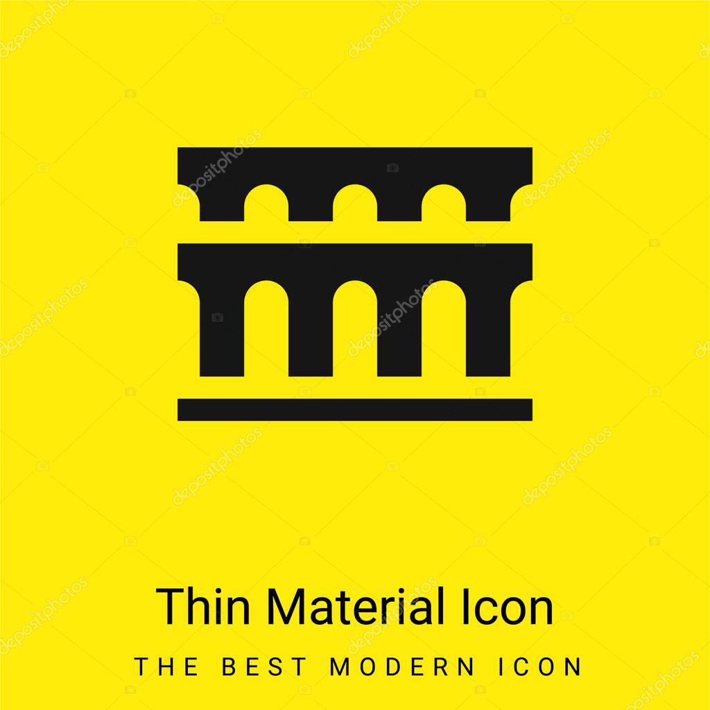 Aqueduct minimal bright yellow material icon