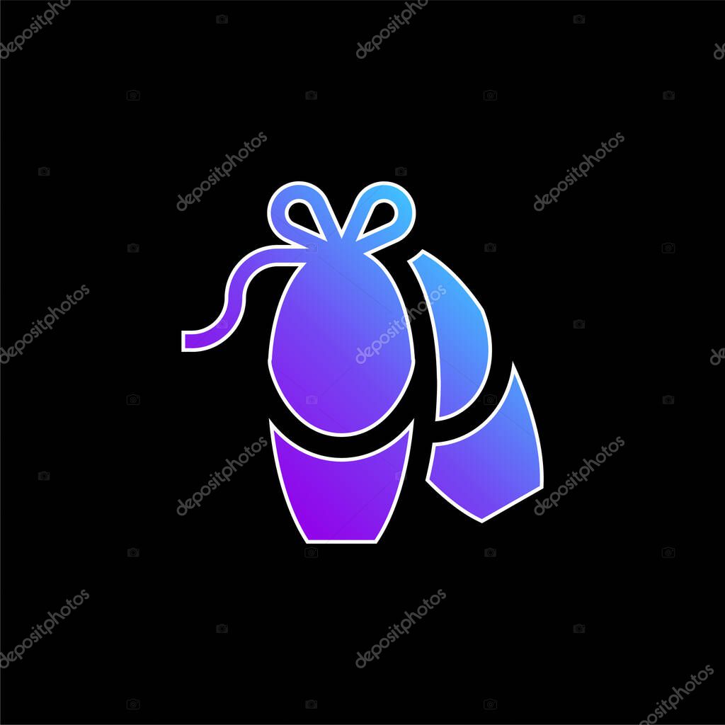 Ballerina blue gradient vector icon