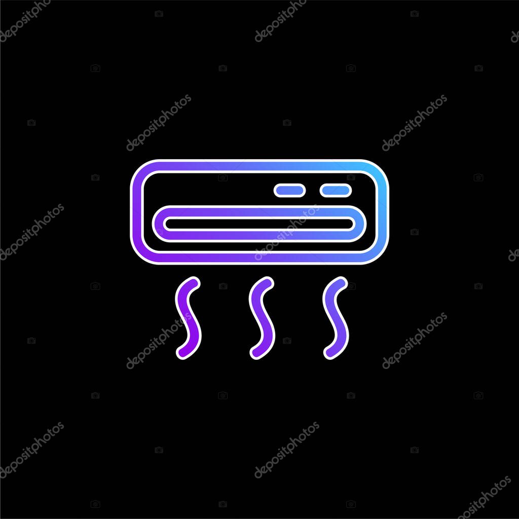 Air Conditioner blue gradient vector icon