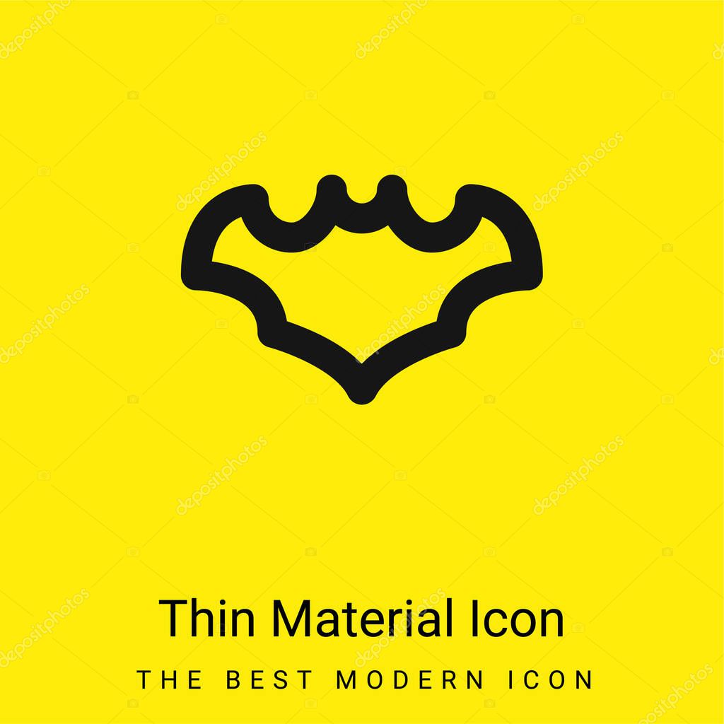 Bat minimal bright yellow material icon