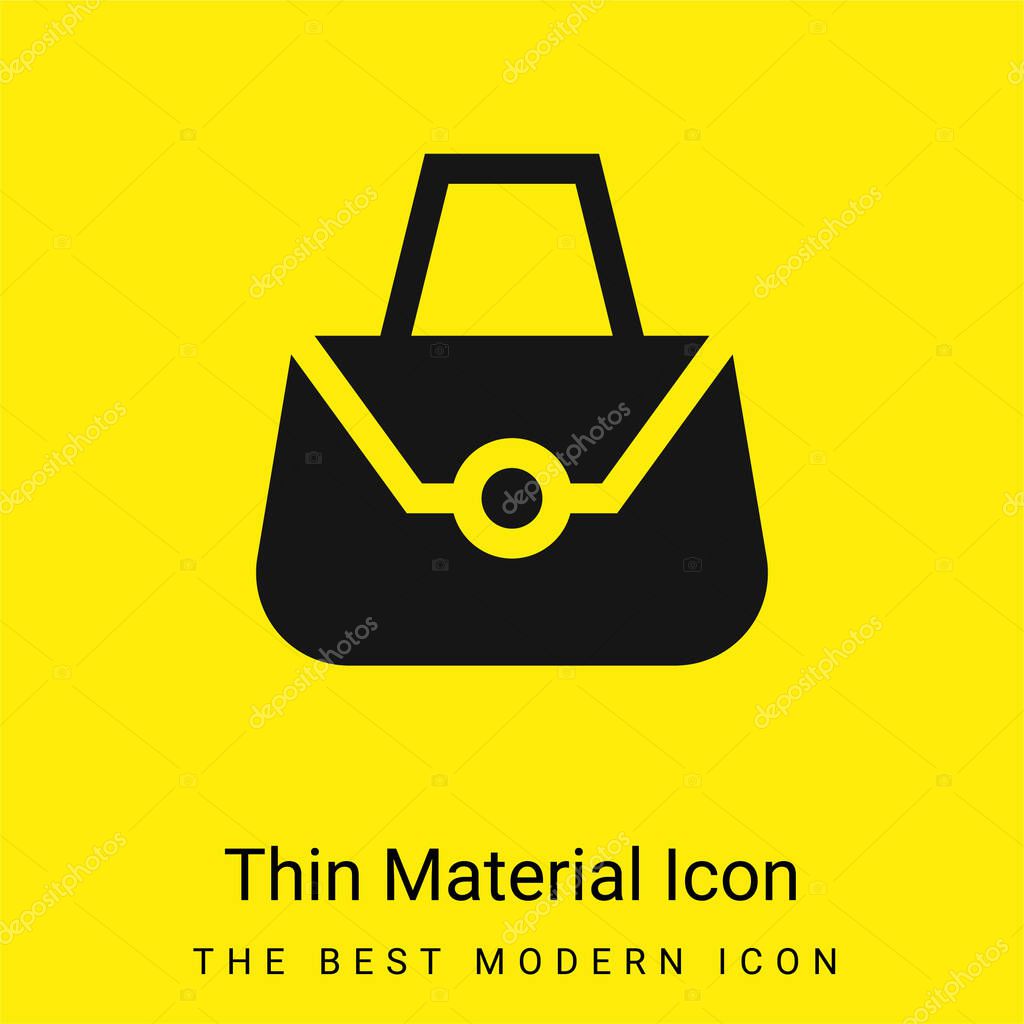 Bag minimal bright yellow material icon