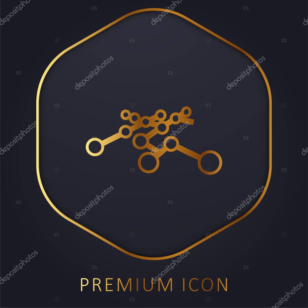 Bettercodes Logo golden line premium logo or icon