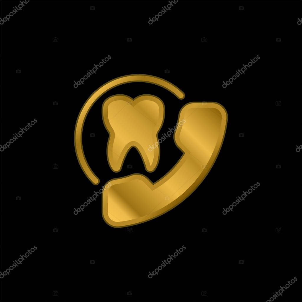 Appointment gold plated metalic icon or logo vector