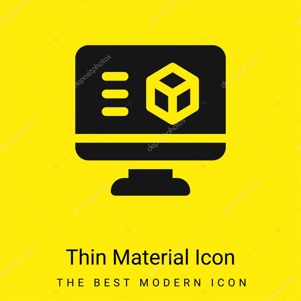 3d Printing Software minimal bright yellow material icon