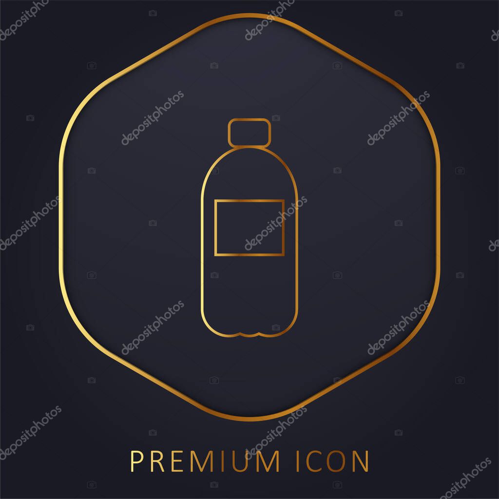 Beverage golden line premium logo or icon