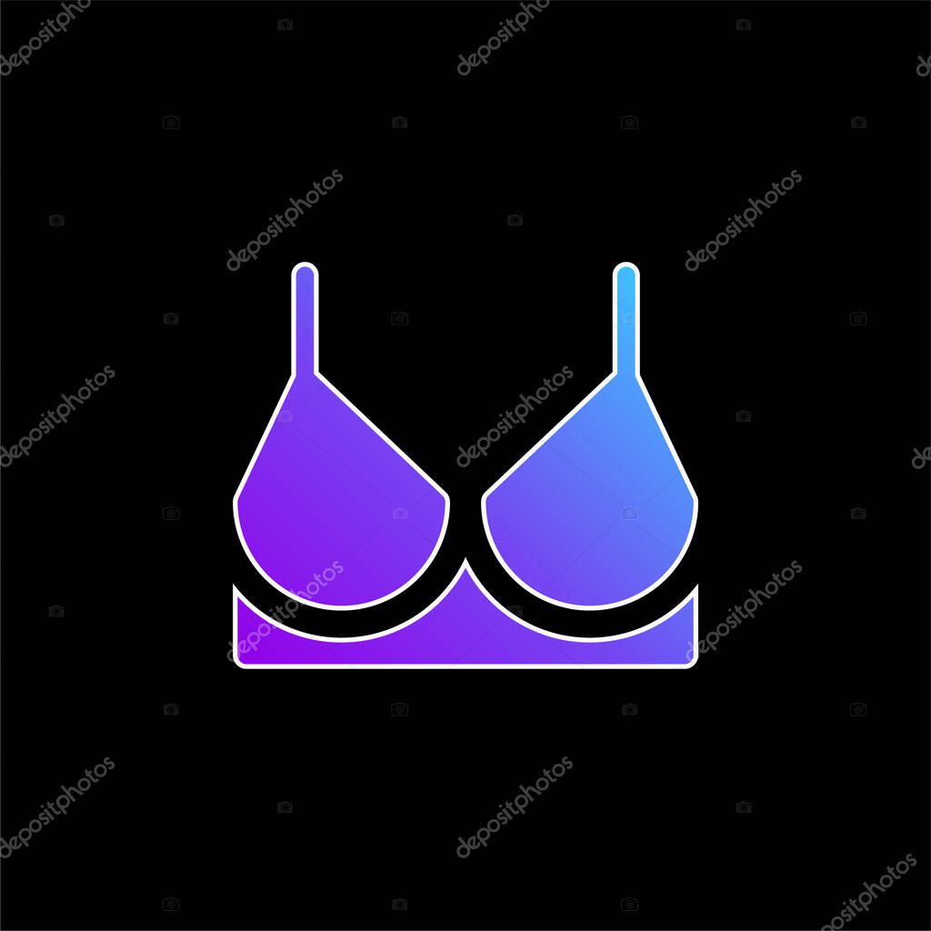Bra blue gradient vector icon