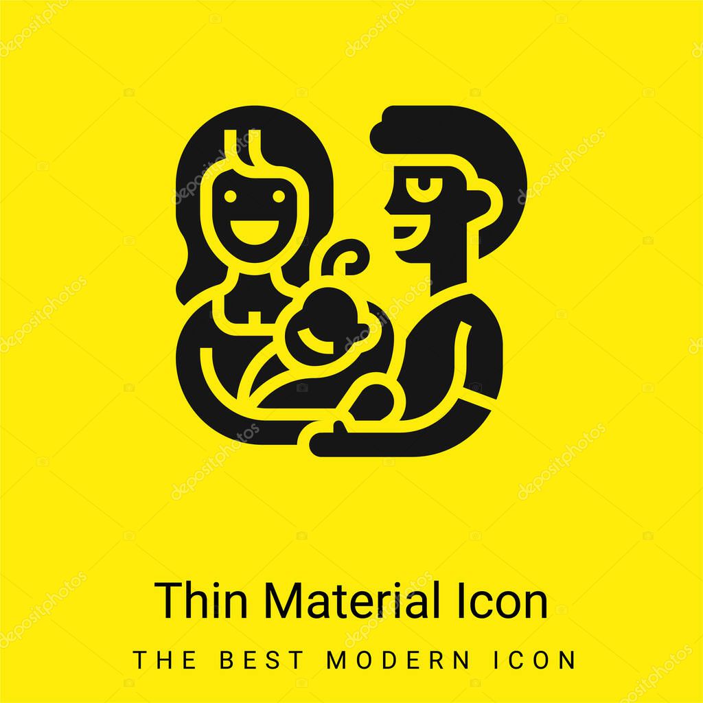 Adoption minimal bright yellow material icon