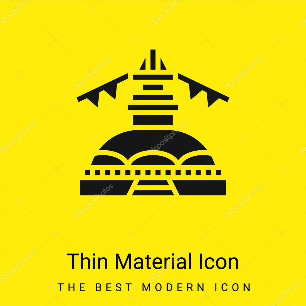 Boudhanath minimal bright yellow material icon