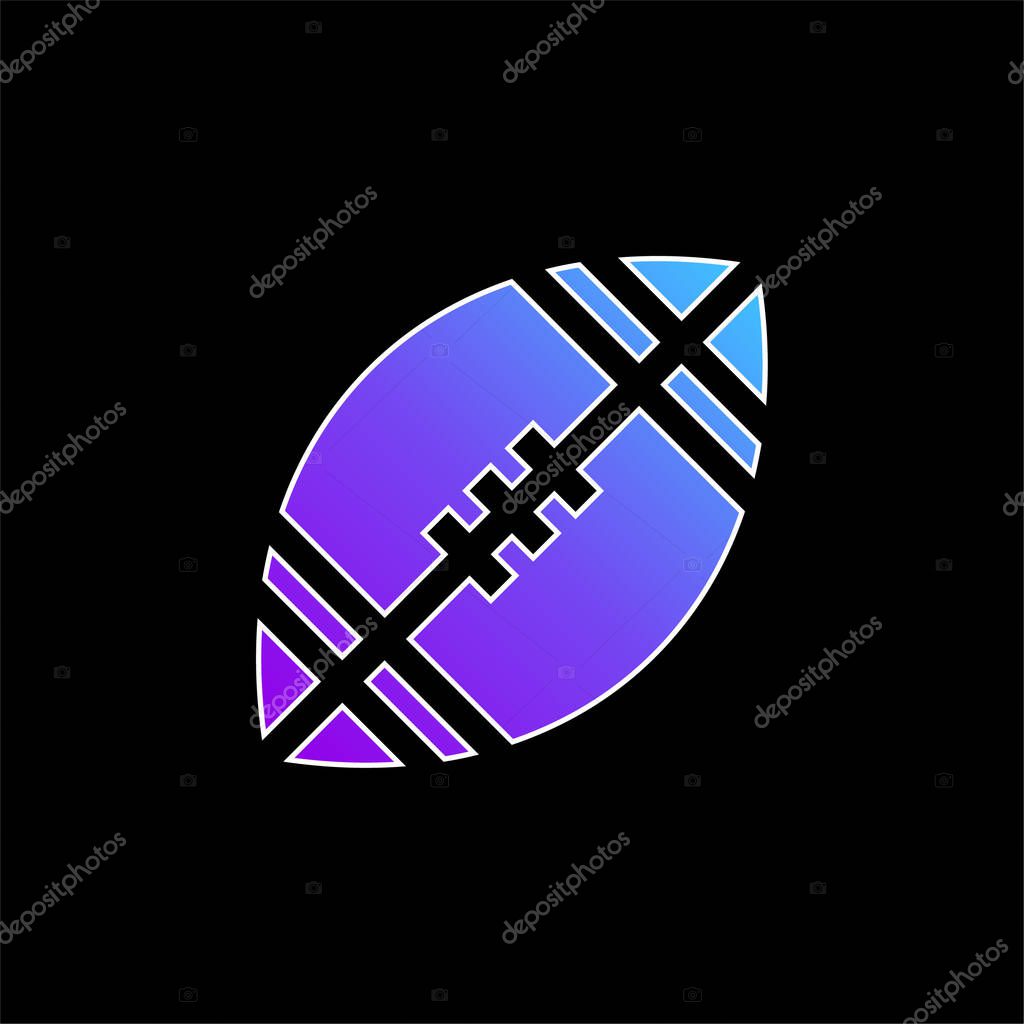 American Football blue gradient vector icon