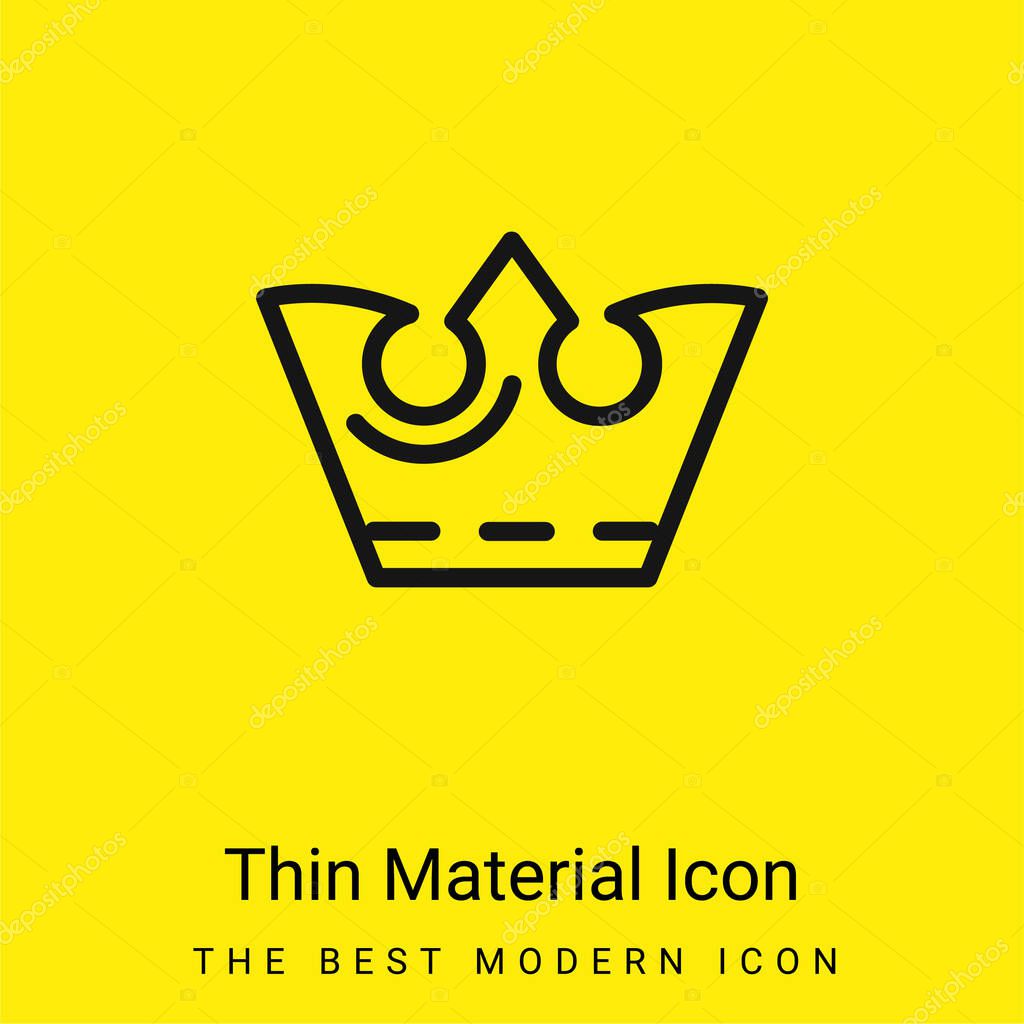 Crown minimal bright yellow material icon