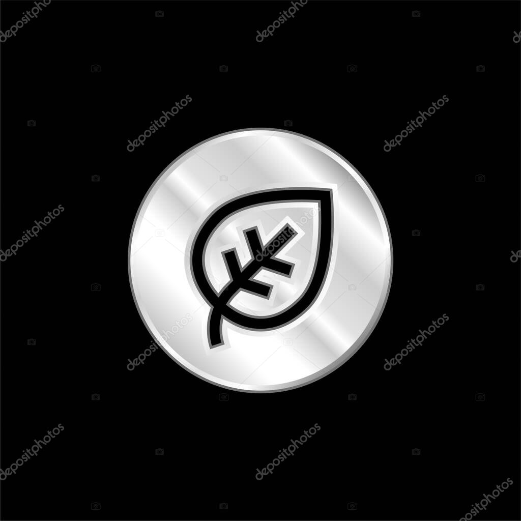Biological silver plated metallic icon