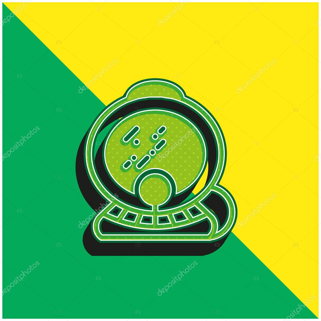 Aqualung Green and yellow modern 3d vector icon logo