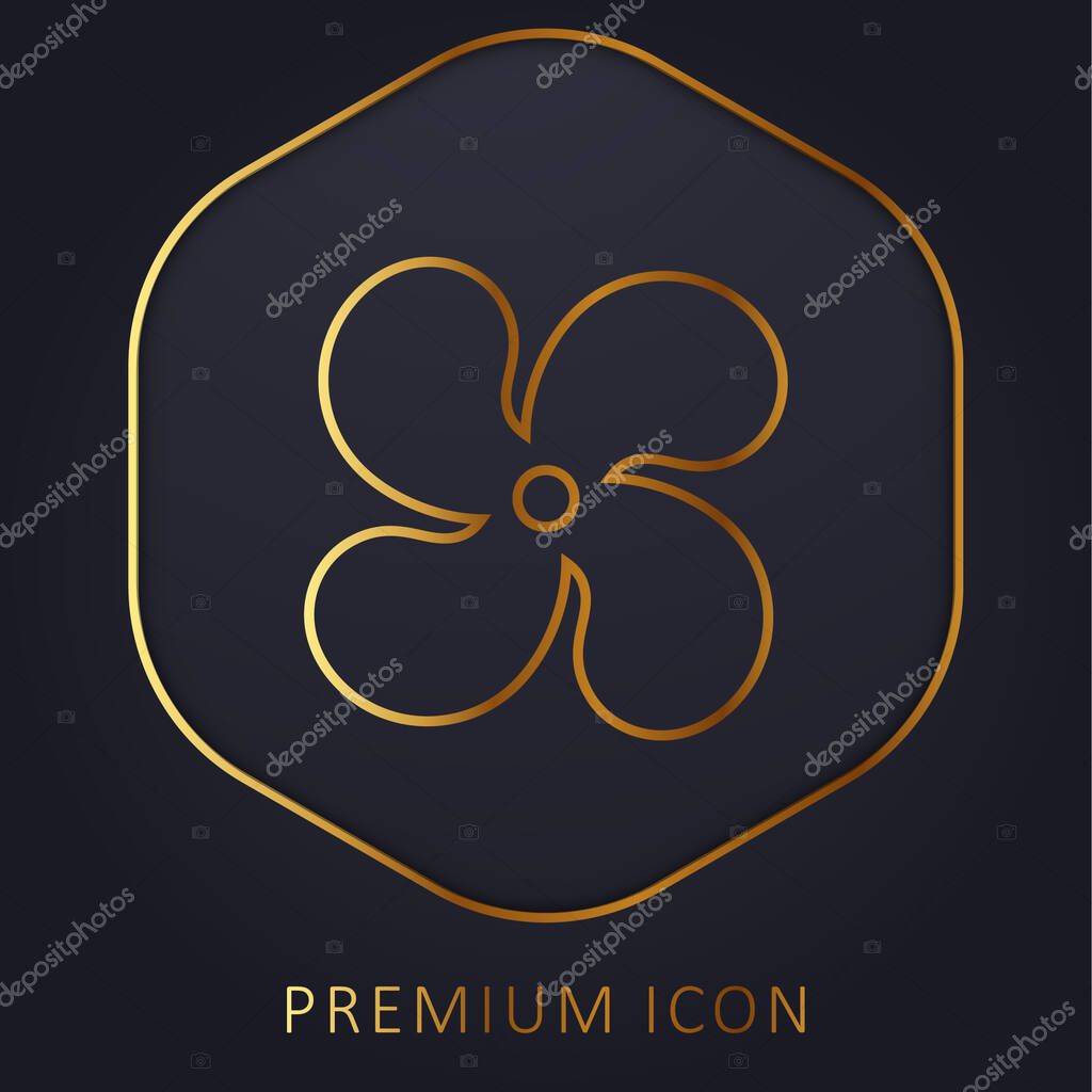 AC golden line premium logo or icon