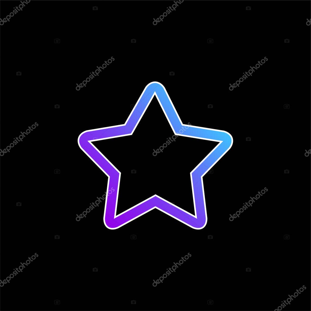 1 Star blue gradient vector icon