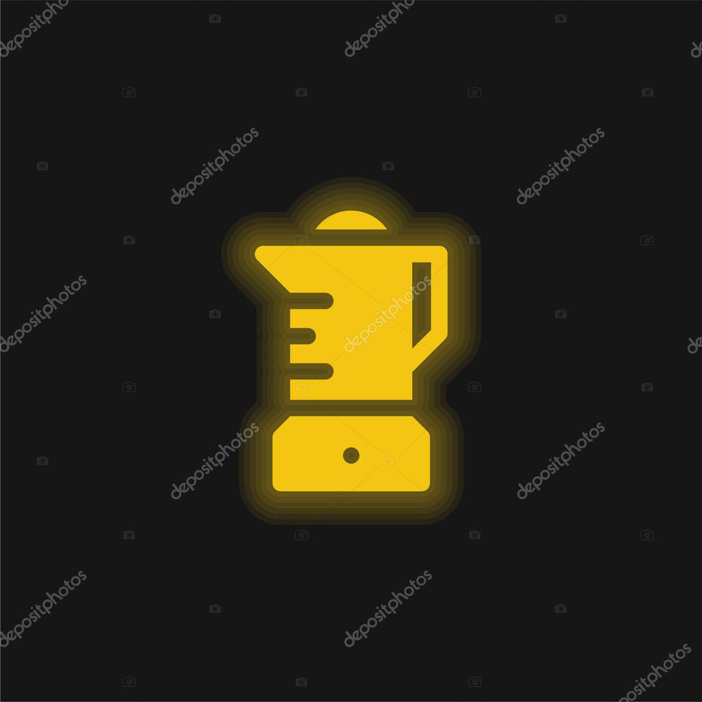 Blender yellow glowing neon icon