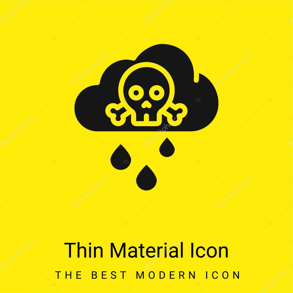 Acid Rain minimal bright yellow material icon