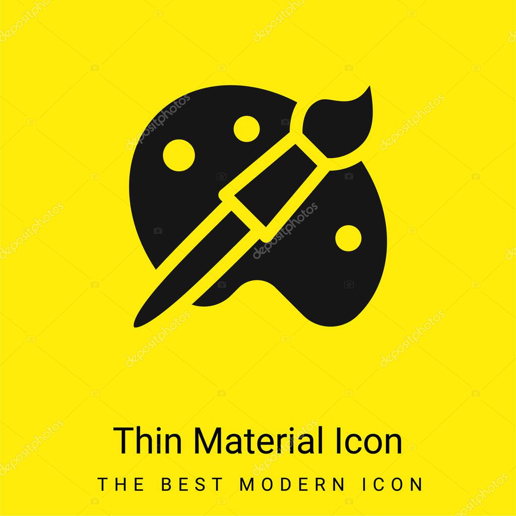 Artist Tools minimal bright yellow material icon