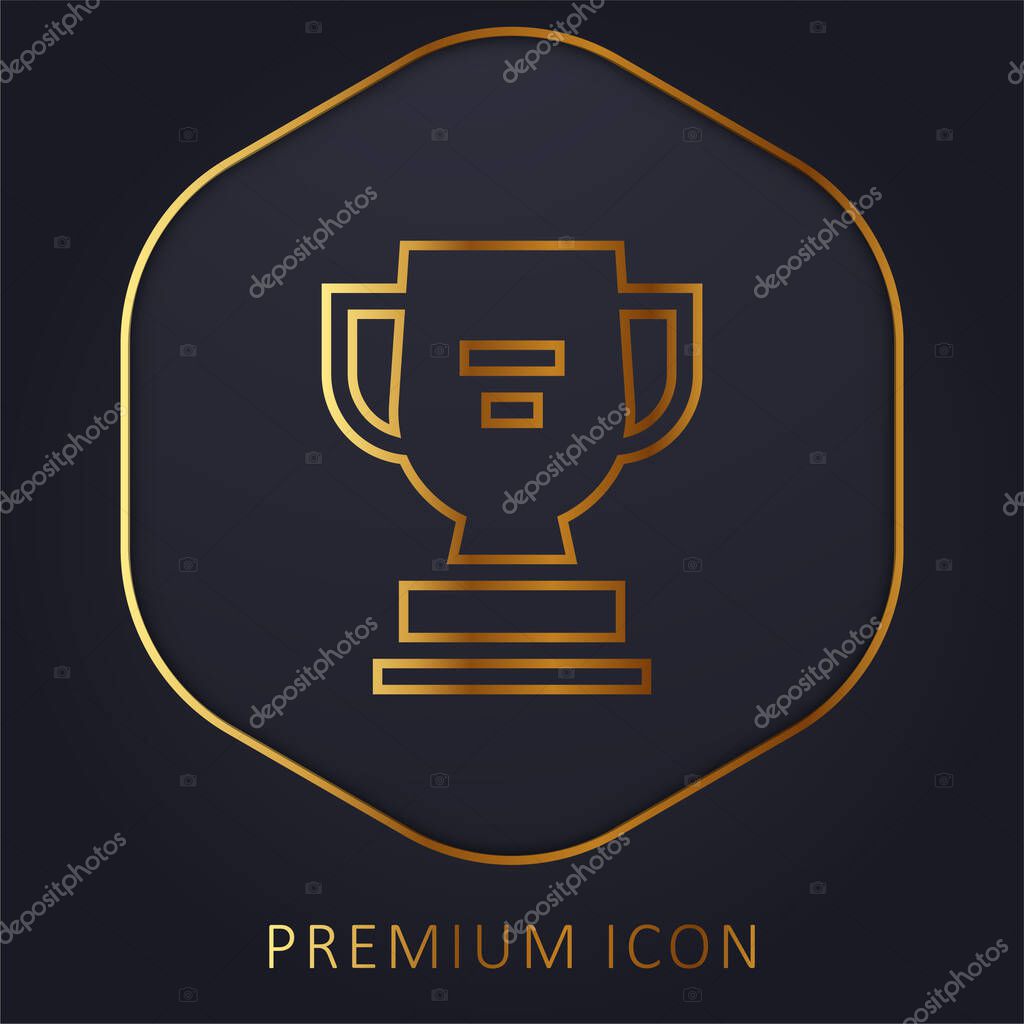 Award golden line premium logo or icon