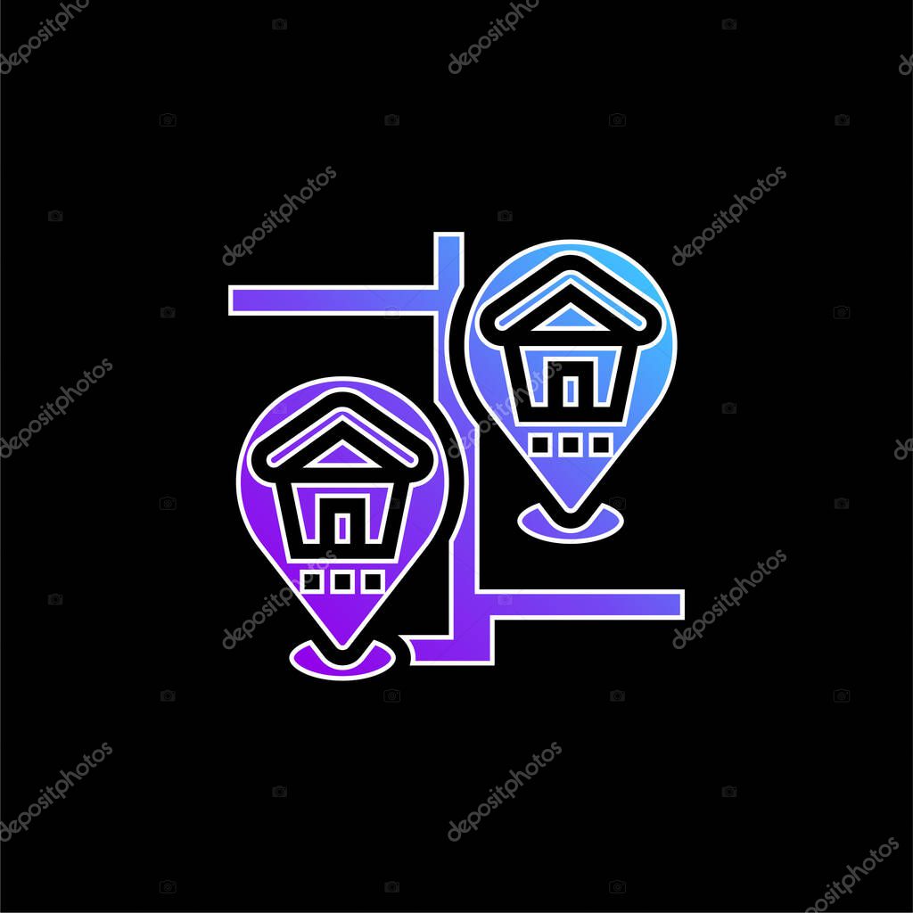 Bank blue gradient vector icon