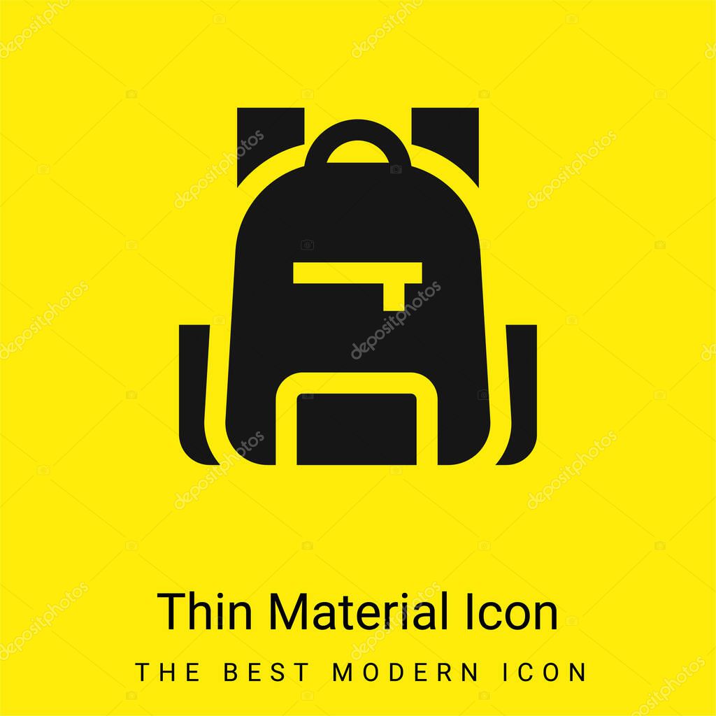 Backpack minimal bright yellow material icon