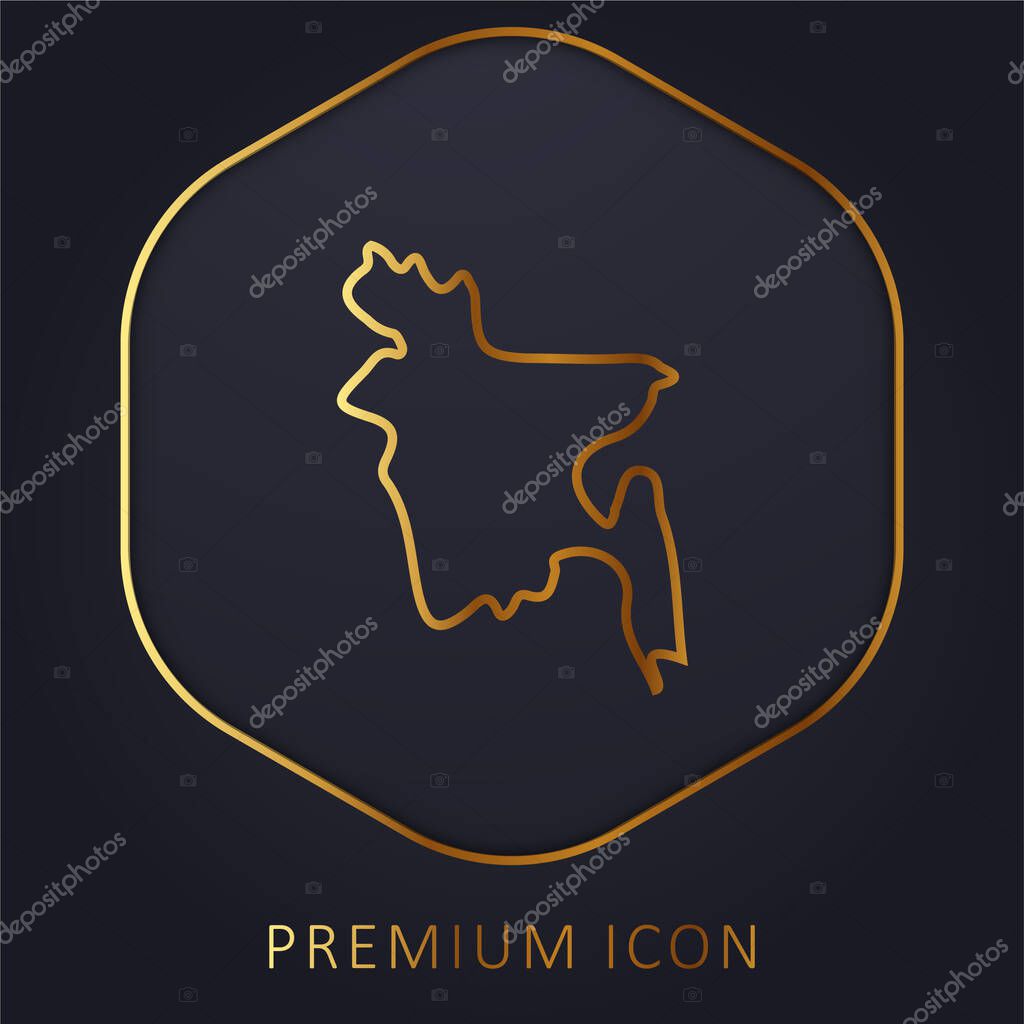 Bangladesh golden line premium logo or icon