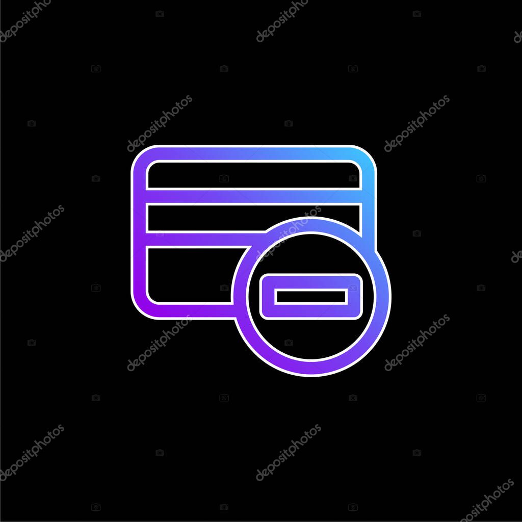 Block Credit Card blue gradient vector icon