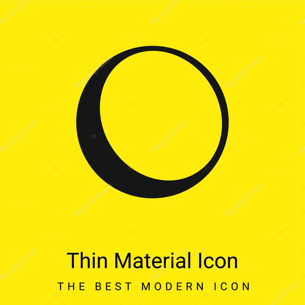 Ball Outline With Shadow At The Edge minimal bright yellow material icon