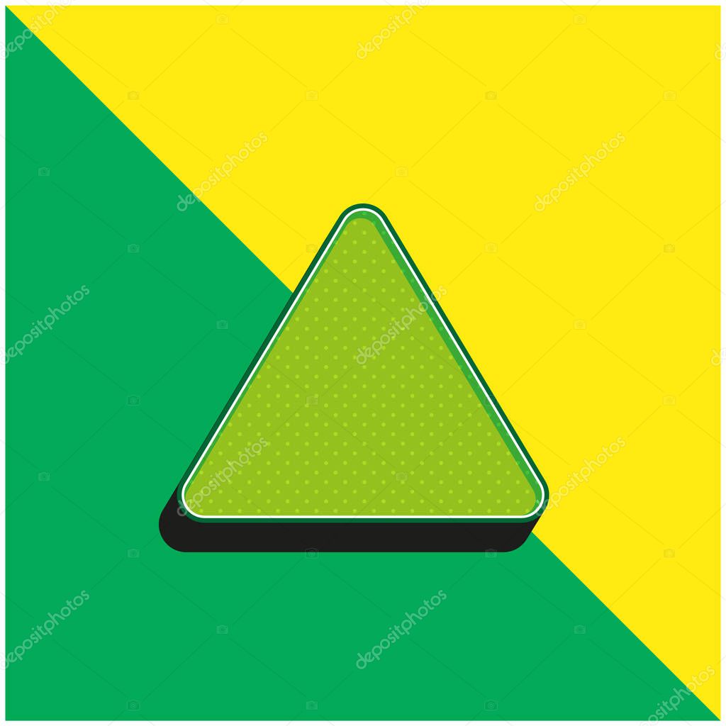 Bleach Green and yellow modern 3d vector icon logo