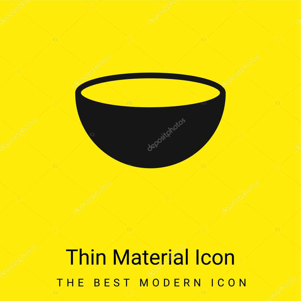 Bowl minimal bright yellow material icon