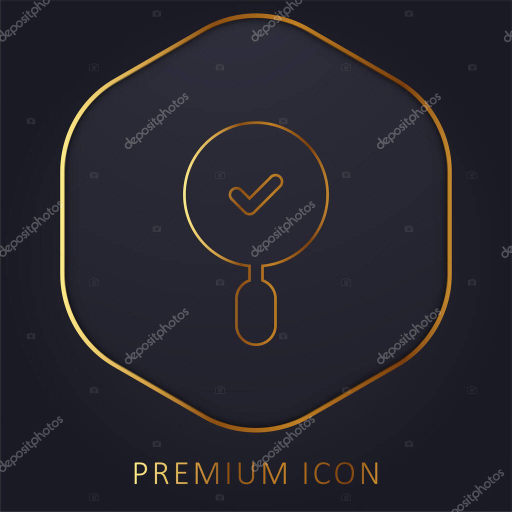 Bid golden line premium logo or icon