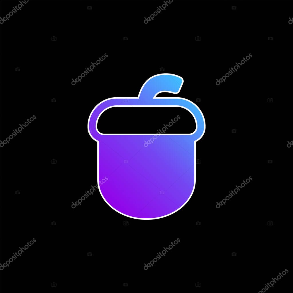 Acorn blue gradient vector icon