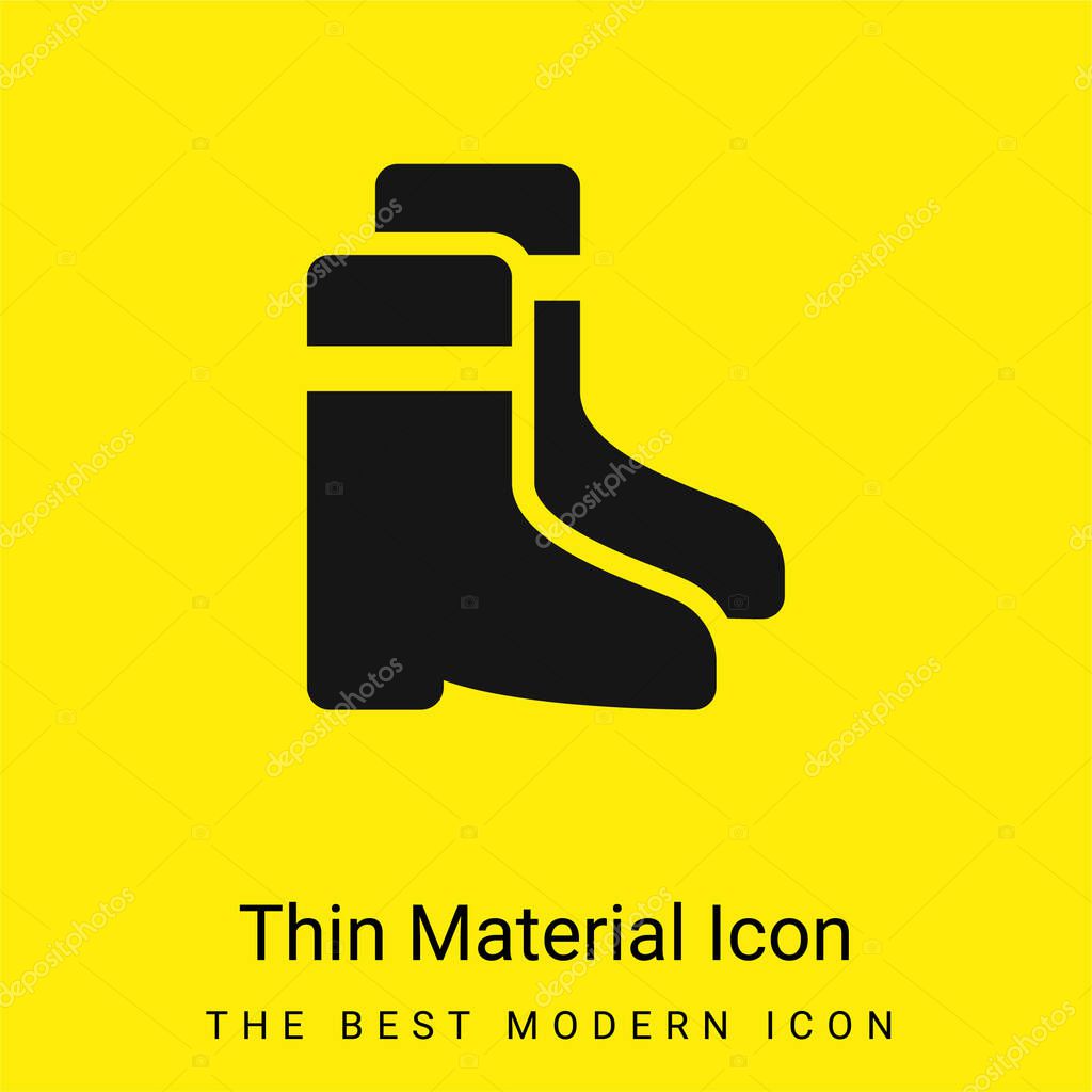 Boots minimal bright yellow material icon